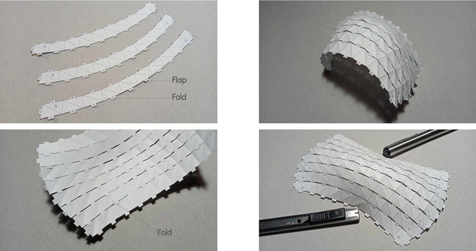 Flap and fold segmented strips