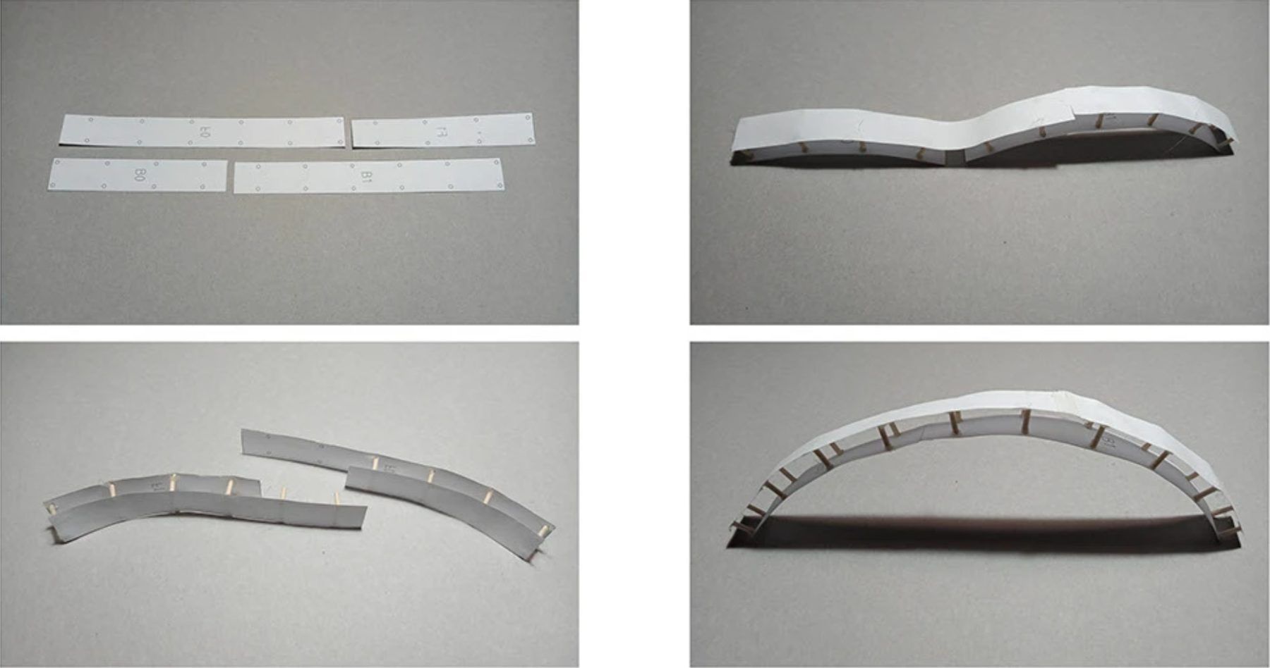 Strips forming an arch