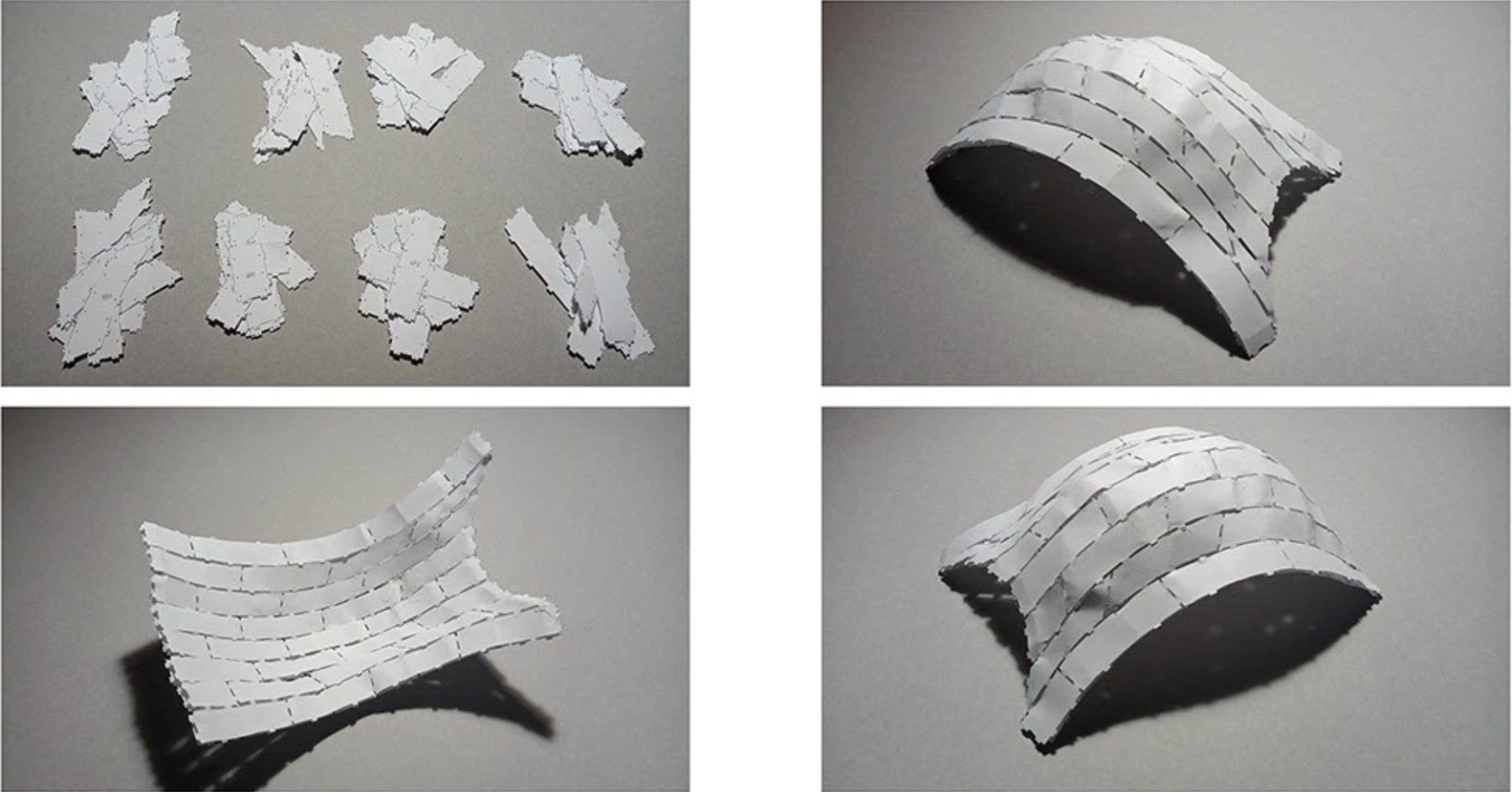 Paper mock-up of the double shell