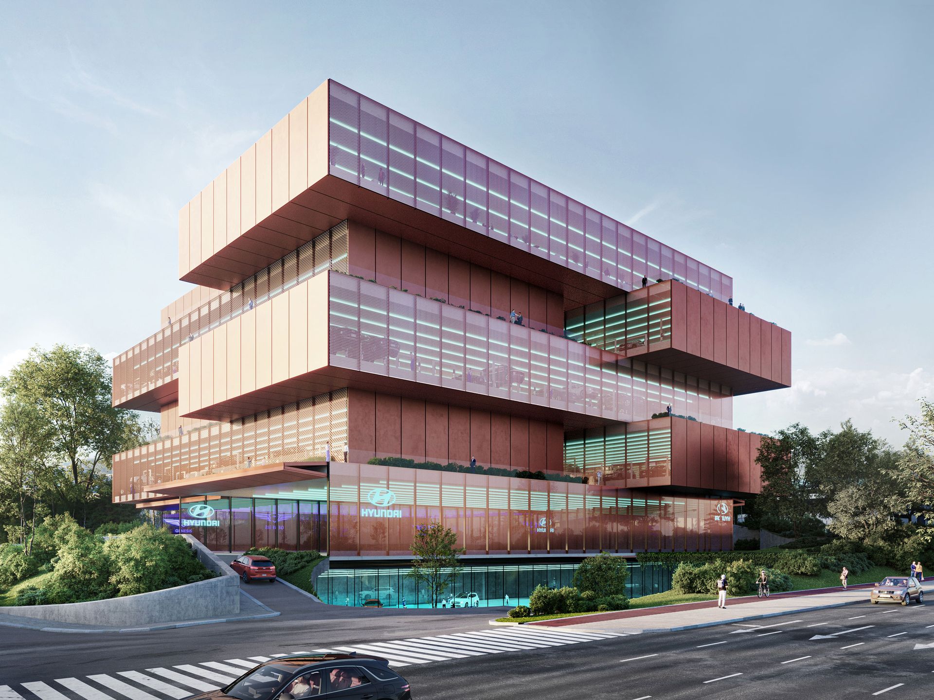 Hyundai High-tech Centre — façade detail